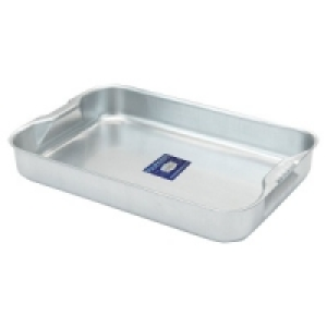 Baking Dish Aluminium with Fixed Handles 370mm x 265mm x 70m