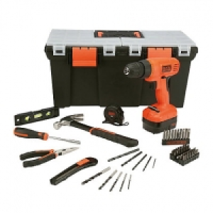 Black & Decker 62 Piece Project Kit with 12V Cordless Drill