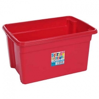 Homebase  Stack and Store Box - Red - 50L