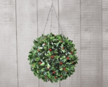 Holly Effect Topiary Ball £7.99