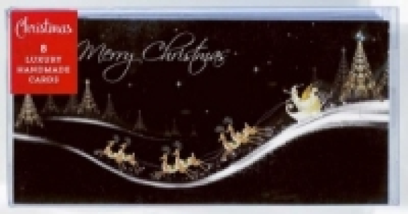 Lux Christmas Cards Blk/Gold