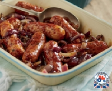 Sausage Casserole with Red Wine Gravy