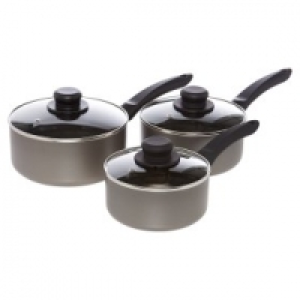Non-Stick Aluminium Saucepan Set £14.00