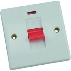 Wickes 45A Switch 1 Gang Slimline White £8.98