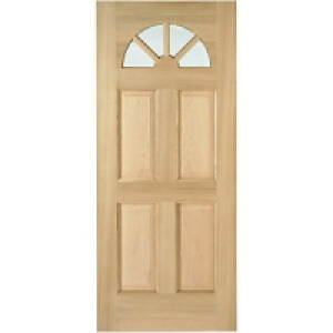 Wickes Carolina External Oak Veneer Door Glazed 4 Panel 1981 £229.00