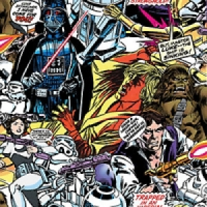 Star Wars Cartoon Decorative Wallpaper Multi £10.99