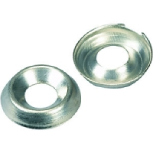 Wickes Nickel Screw Cup Washers No.8 Pack 20