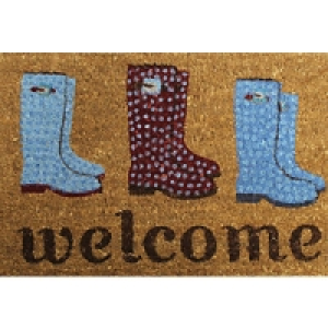 Primeur PVC Coir Welcome Wellies Doormat