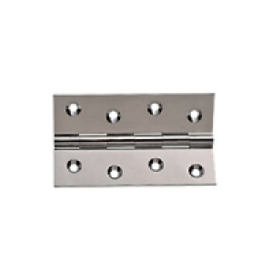 Wickes Butt Hinges Solid Brass Chrome Plated 100mm 2 Pack £9.99