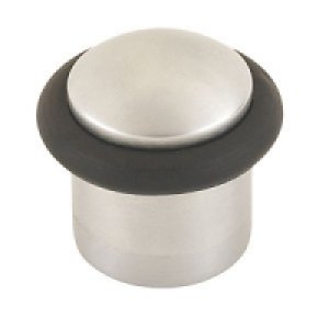 Wickes Cylinder Door Stop Satin Chrome 35 x 25mm