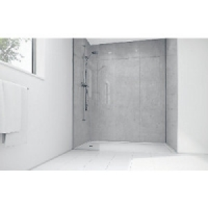 Wickes White Mist Laminate 900 x 900mm 3 Sided Shower Panel