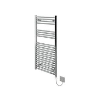 Kudox Electric Towel Radiator 500 x 1100mm Flat Chrome