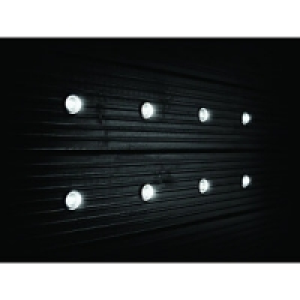 Wickes White LED Deck Lights 30mm 8 Pack