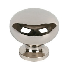 Wickes Sleek Round Knob Chrome 29mm 4 Pack