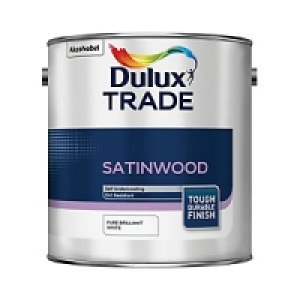 Dulux Trade Satinwood Paint Pure Brilliant White 2.5L £26.00