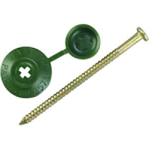 Wickes Profile Sheeting Nails 70mm Green PK20