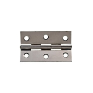 Wickes Butt Hinge Chrome Plated Steel 76mm 2 Pack