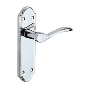 Wickes Romano Latch Handle Polished Chrome Finish