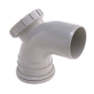 Wickes 110mm Grey Soil Pipe 90 Deg Access Bend £19.99