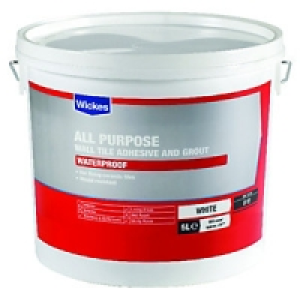 Wickes All Purpose Wall Tile Adhesive & Grout White 5L