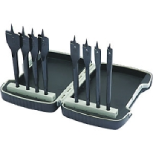 Wickes Flat Wood Bit Set In Metal Case 8 Piece £19.99
