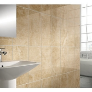 Wickes Emperador Wall Tile Cream 250x500mm £22.49