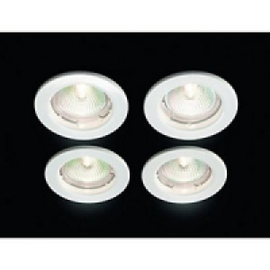 Wickes Fixed Downlight White 4 Pack £19.99