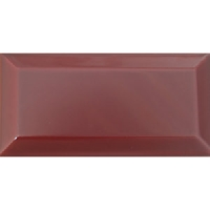 Wickes Bevelled Granate Ceramic Wall Tile 100x200mm