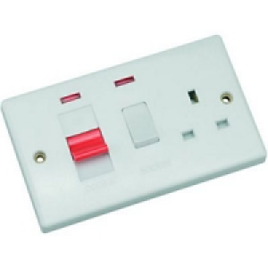Wickes 45A Cooker Control with Neon Slimline White £15.09