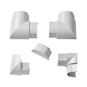 D-Line TV Trunking Accessory Pack Including 2x Flat Bend, 1x
