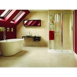 Wickes Crema Marfil Stone Effect Beige Satin Ceramic Wall &  £9.99