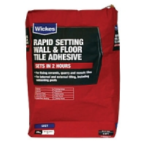 Wickes Rapid Setting Tile Adhesive 25kg £19.99