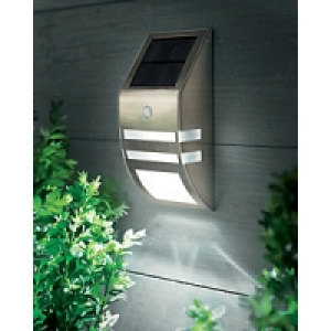 Cole and Bright Stainless Steel Solar Motion Sensor Wall Lig