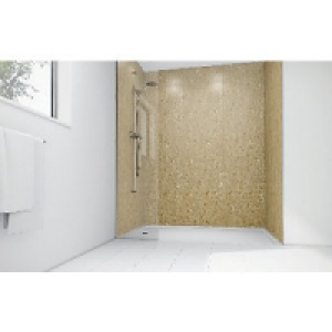 Wickes Sandstone Laminate 1700x900mm 2 sided Shower Panel Ki
