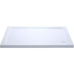 Wickes Slimline High Density Foam Shower Tray White 1200x760