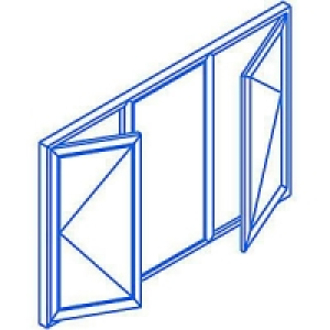 Wickes uPVC A Rated Casement Window White 1160x1770mm Side H
