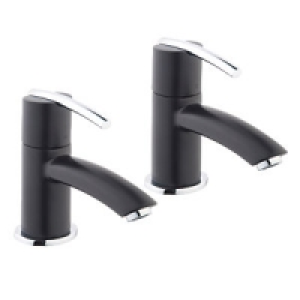 Wickes Versaille Basin Taps Black £30.00