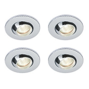 Mist Bathroom Downlight Tilted Chrome 4 Pack