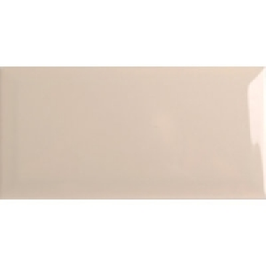 Wickes Bevelled Small Cream Ceramic Wall Tile 75x150mm