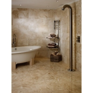 Wickes Cappuccino Polished Marble Wall & Floor Tile 610 x 30