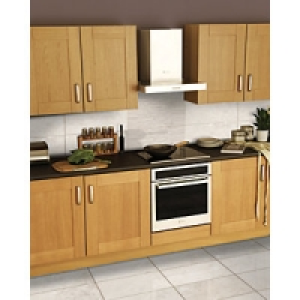Wickes Battersea Concrete White Ceramic Wall Tile 298x498mm