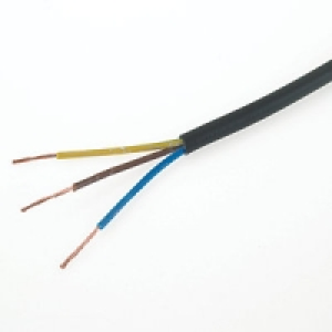 Time 1.0mm2 3 Core Round Flexible Cable Black 3183Y Black 5m &pound;8.99