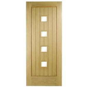 Wickes Sienna External Oak Veneer Door Glazed 2032x813mm £299.00