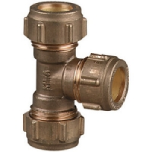 Wickes Compression Equal Tee 22mm PK10