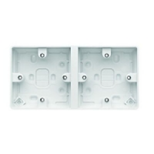 MK Surface Mounted Box Dual 38mm K2025RPWHI £4.25
