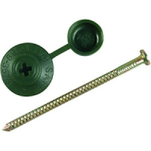 Wickes Profile Sheeting Nails 70mm Green PK100 £17.49