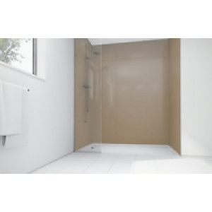 Wickes High Gloss Beige Laminate1200x900mm 2 sided Shower Pa