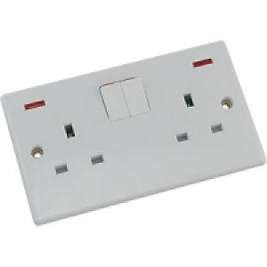 Schneider Ultimate 13AMP Switched Socket & Neon 2 Gang £5.99