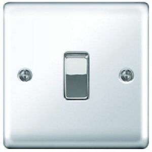 Wickes 10A Light Switch 1 Gang 2 Way Polished Chrome Raised  £5.99