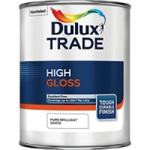 Dulux Trade High Gloss Paint Pure Brilliant White 1L £12.60